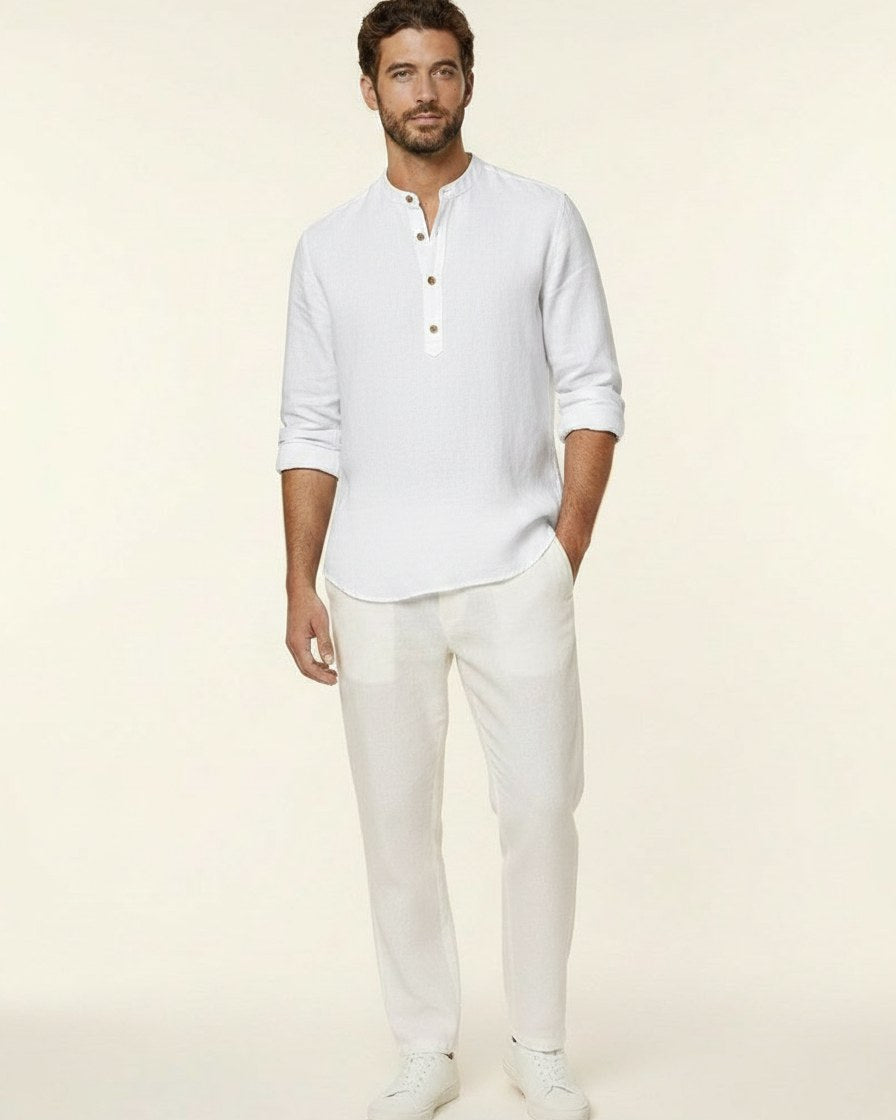 Wren Shirt - Relaxed Linen in White