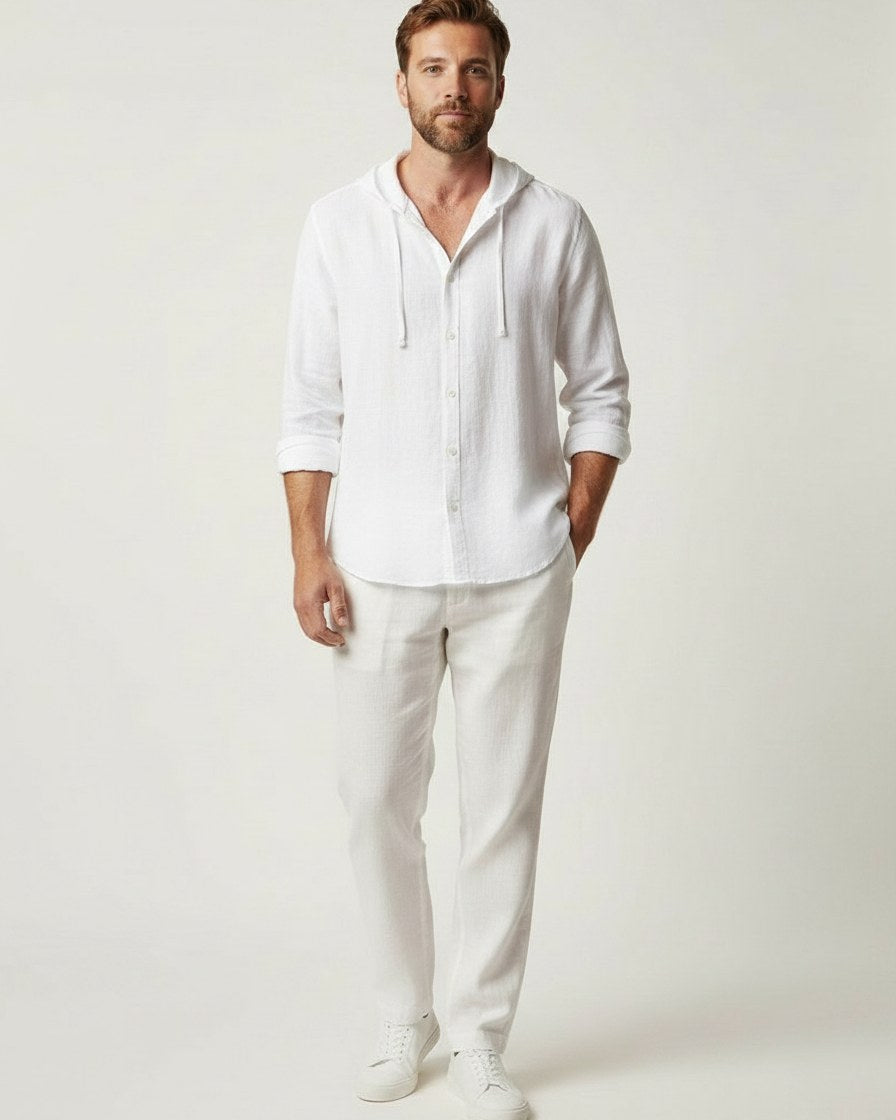 Tane Shirt - Linen in White