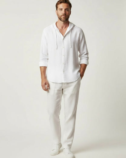 Tane Shirt - Linen in White