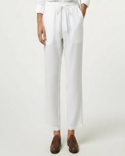 Lars Trousers - Relaxed Linen in White
