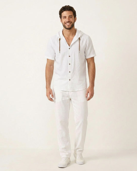 Daan Shirt - Relaxed Linen in White
