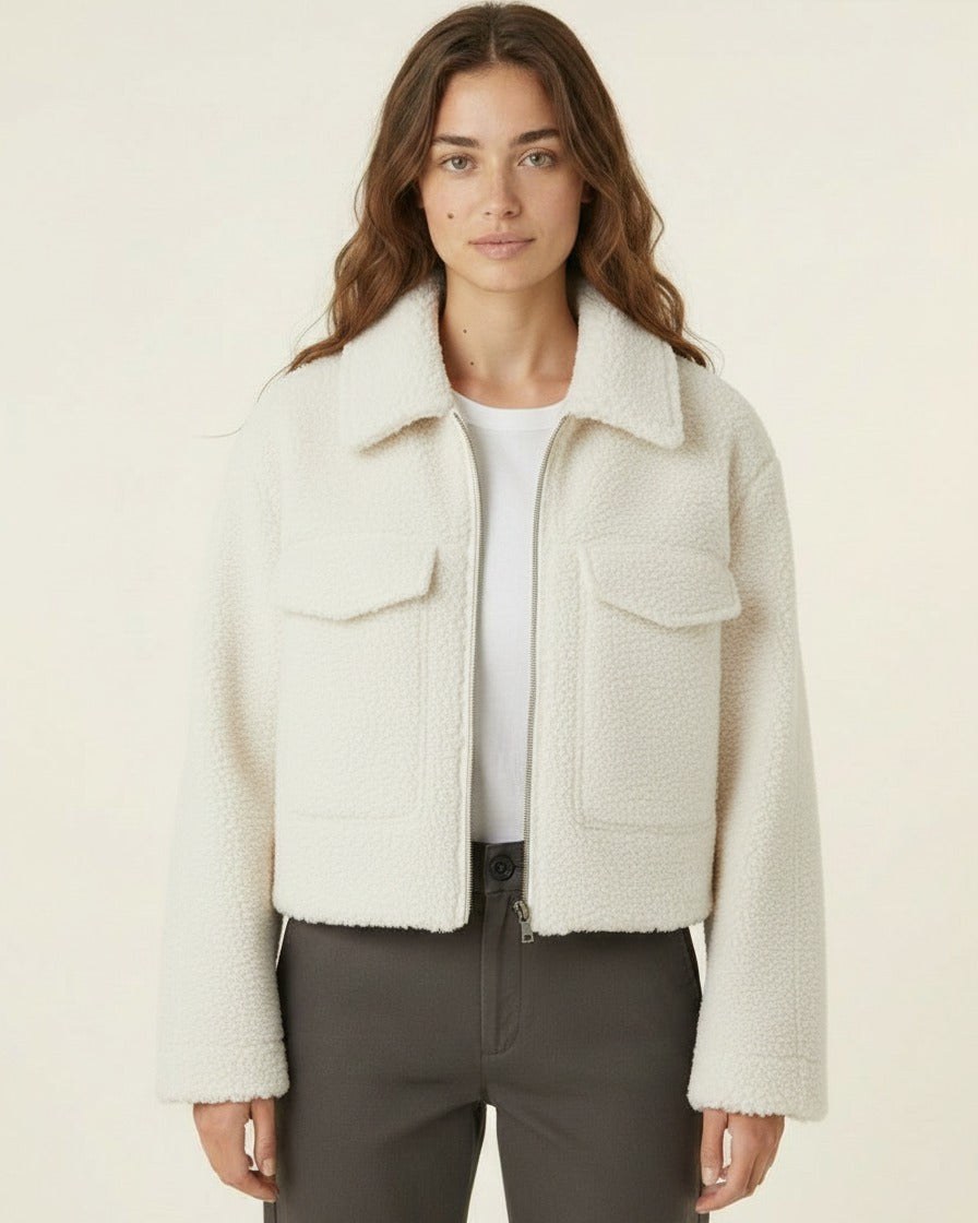 Quai Jacket - Zip in white