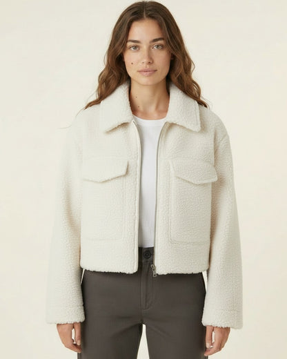 Quai Jacket - Zip in white