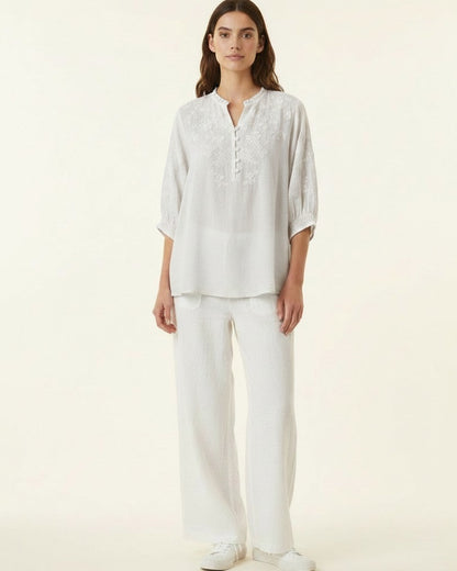 Marc Blouse - Linen in White