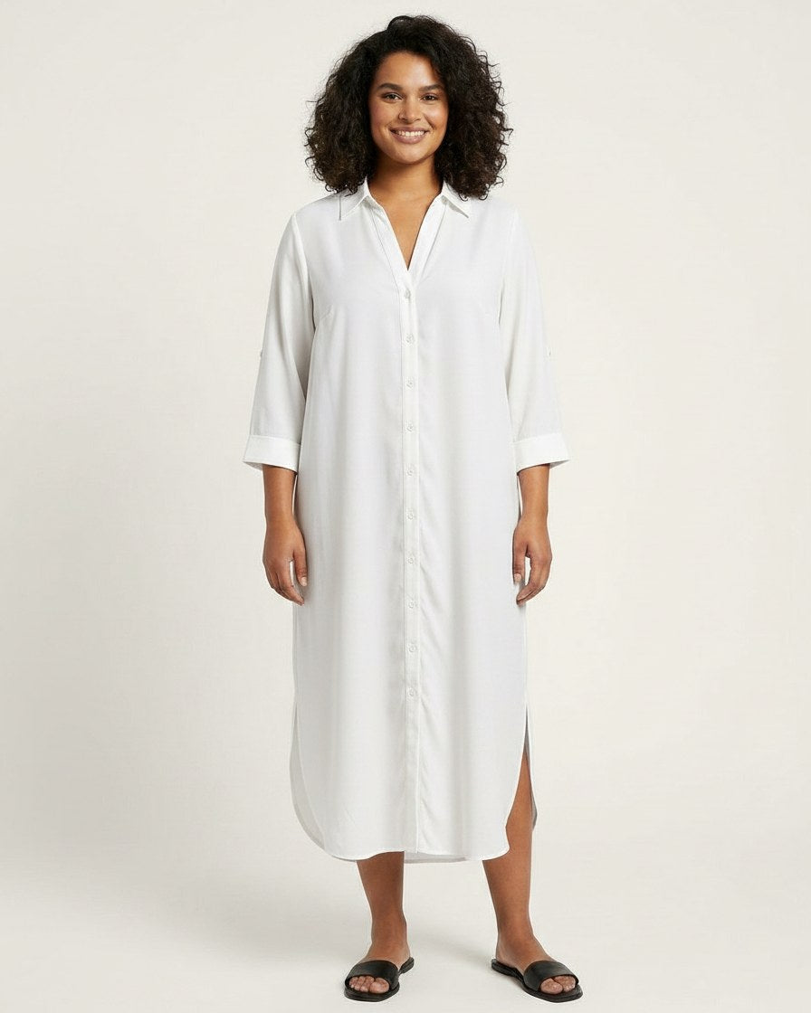 Aster Dress - Relaxed in White