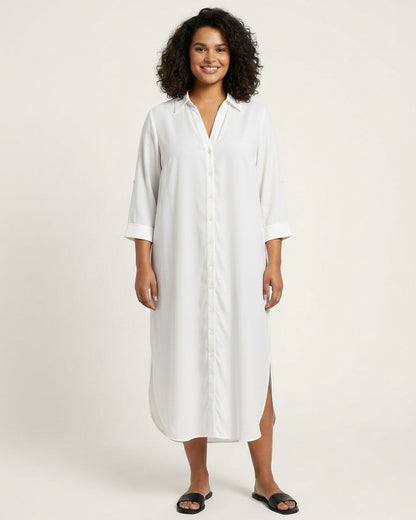 Aster Dress - Relaxed in White