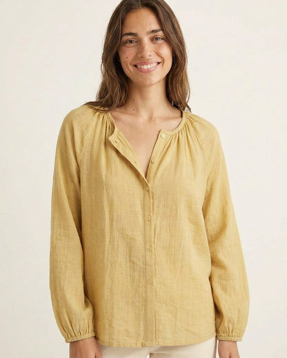 Luca Shirt - Relaxed Linen in Yellow