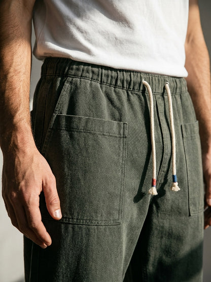 Hiroshi Trousers - Tailored Drawstring - Black