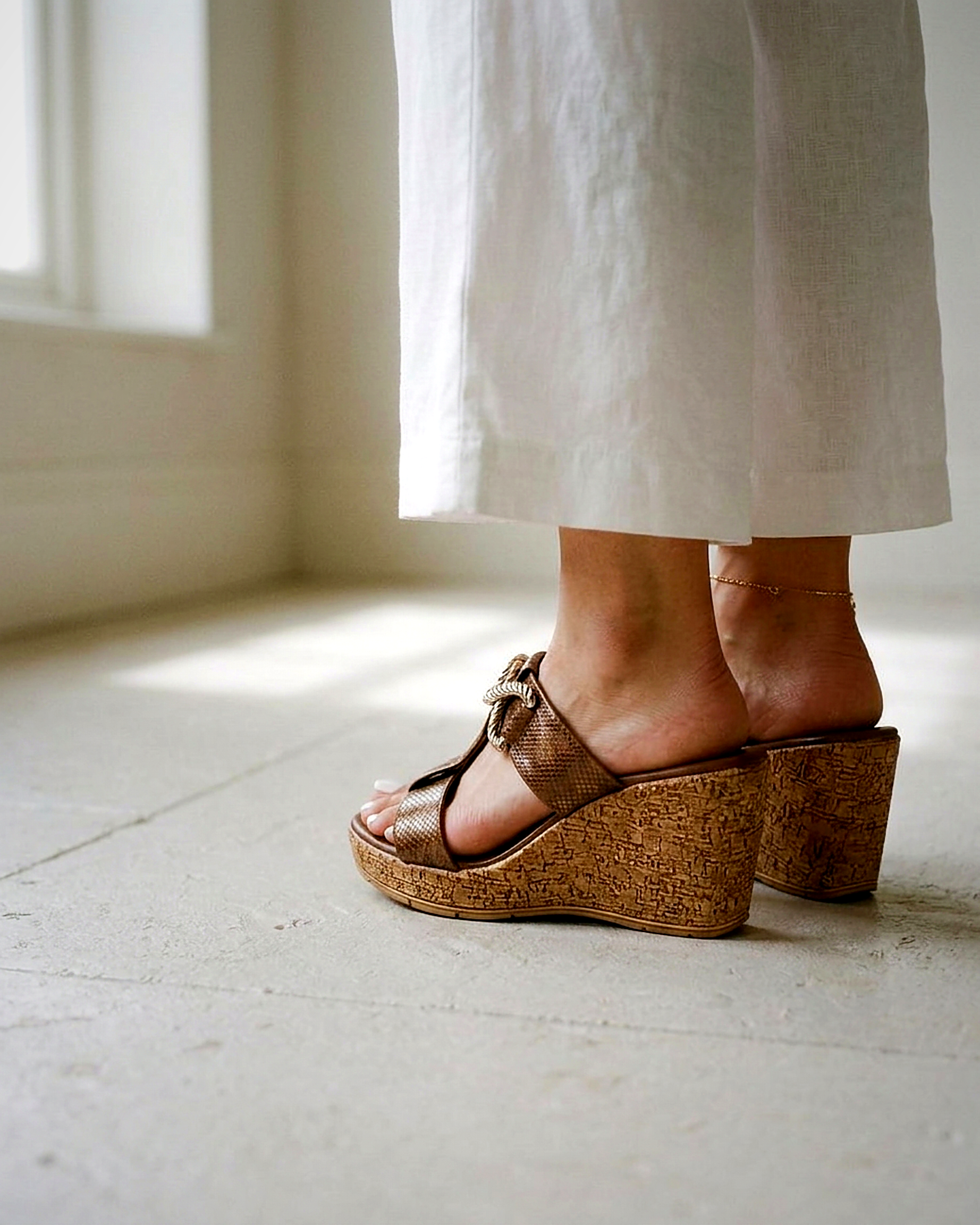 Alma Sandals - Platform in brown - indoor 1