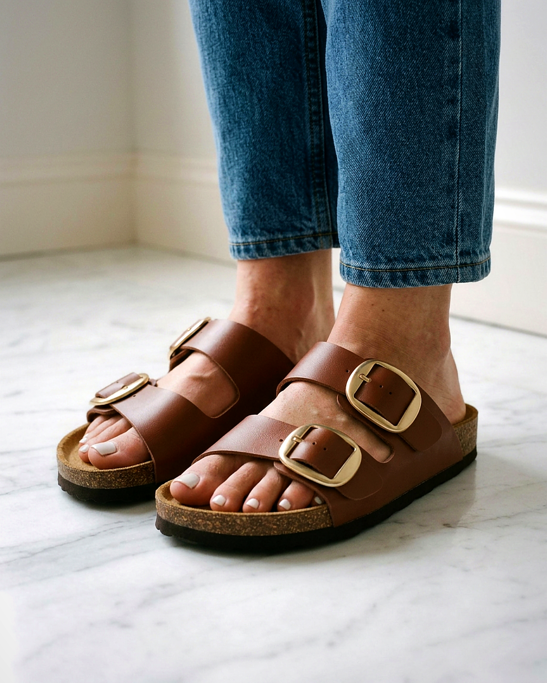 Harriet Sandals in Brown - indoor 1