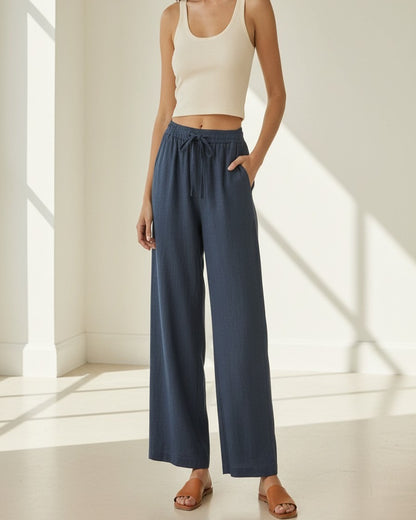 Cove Trousers - Wide-Leg Denim in dark blue - indoor 1
