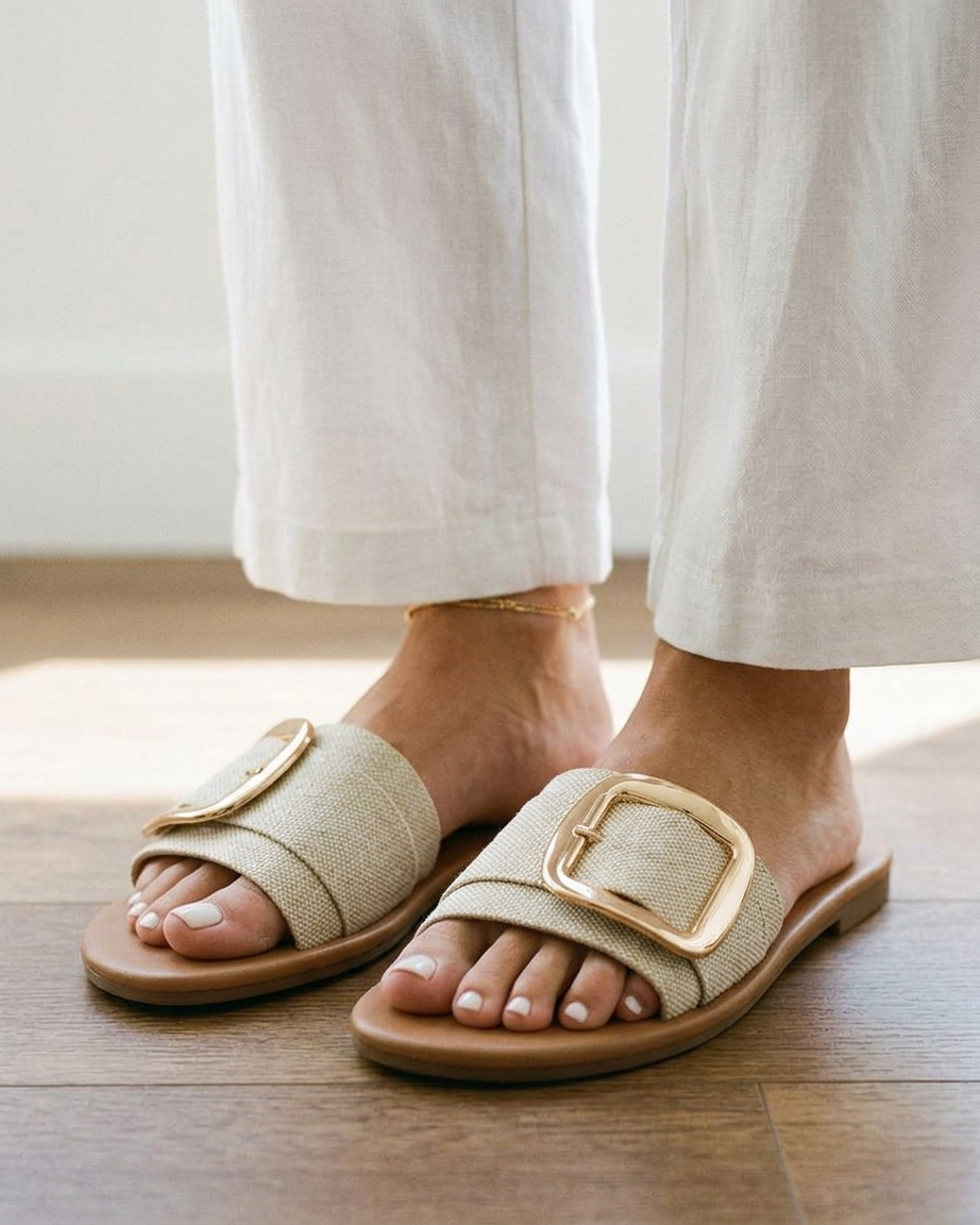 Arco Sandals in Creamy-white - indoor 1