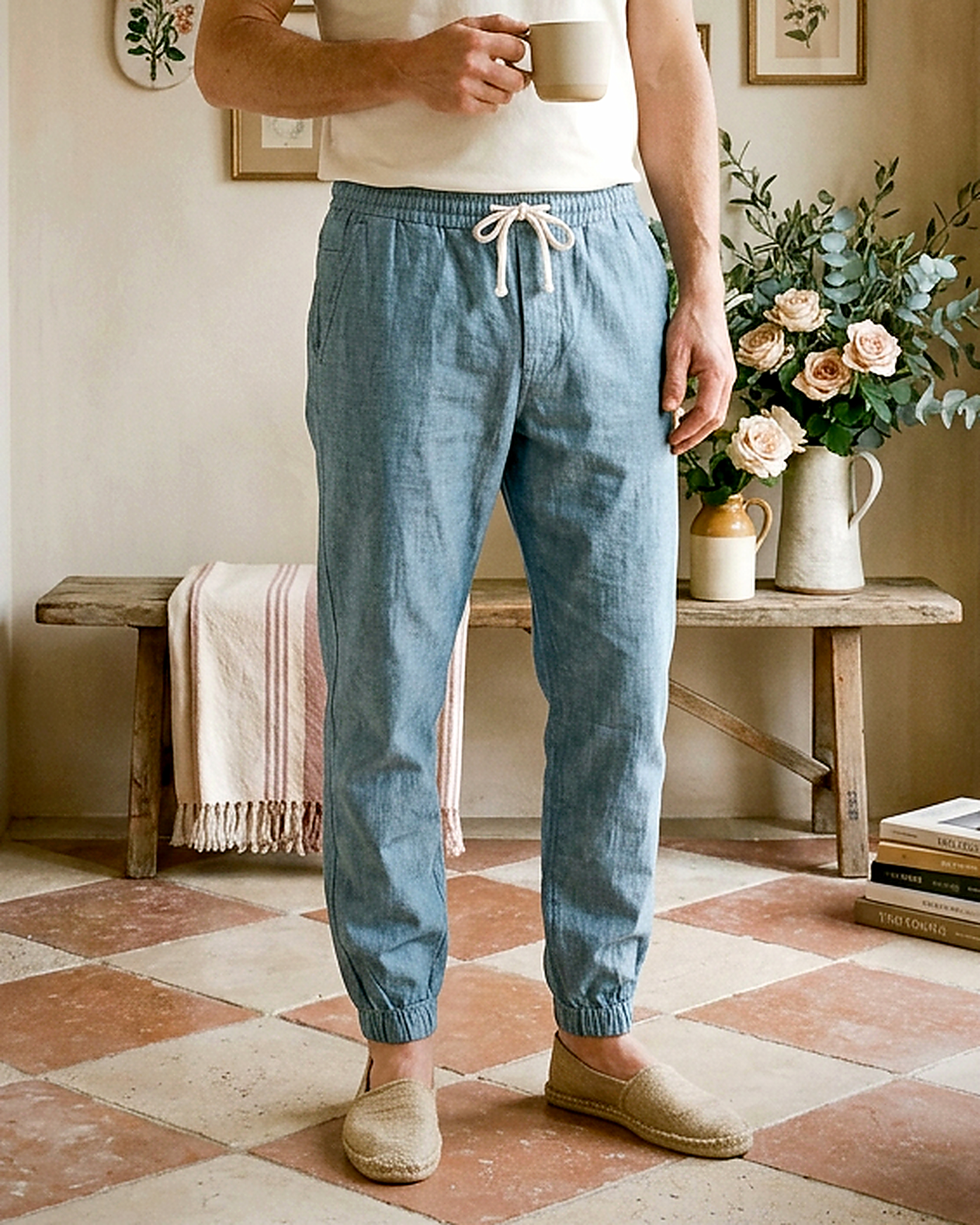 Anchor Trousers - Relaxed Denim in Light blue - indoor 1
