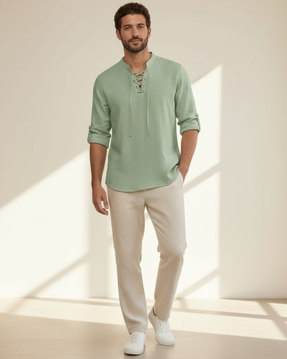 Nils Shirt - Linen in light green