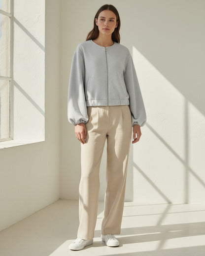 Jude Jacket - Zip in GRAY - indoor 1