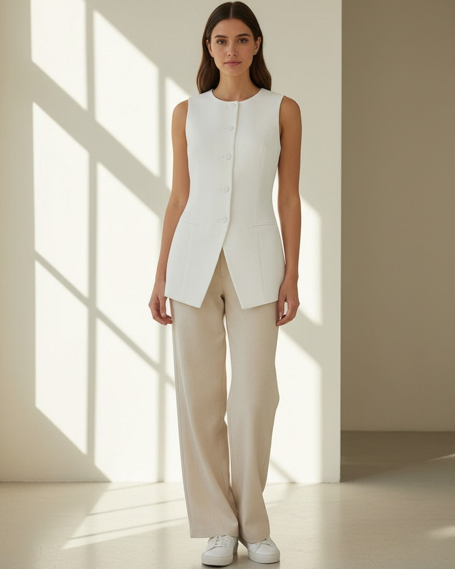 Cade Jacket in WHITE - indoor 1