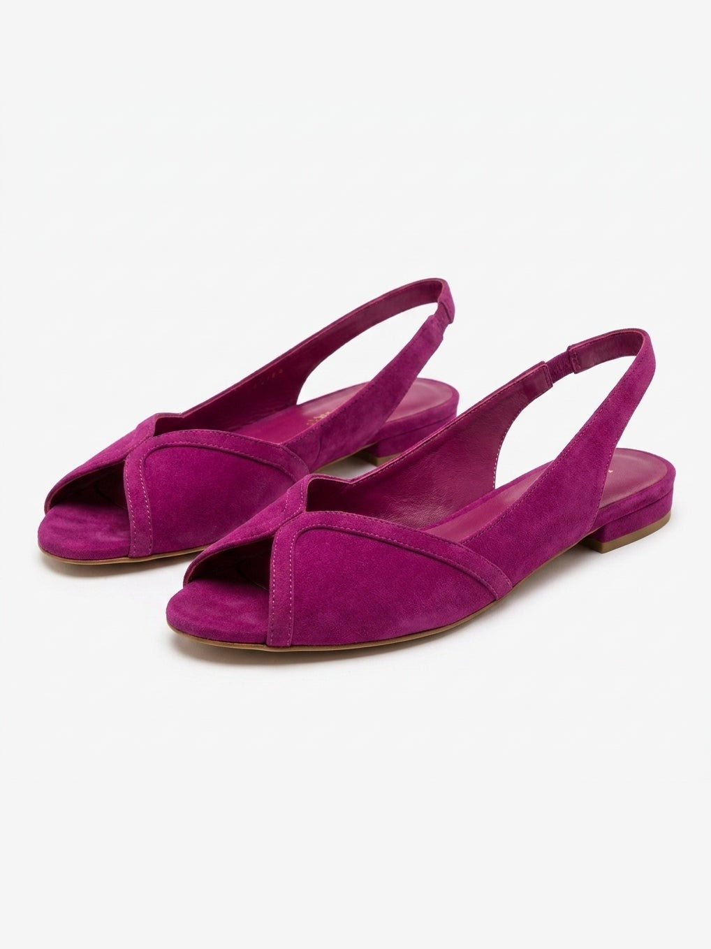 Sandales Fleur - Daim à bout ouvert