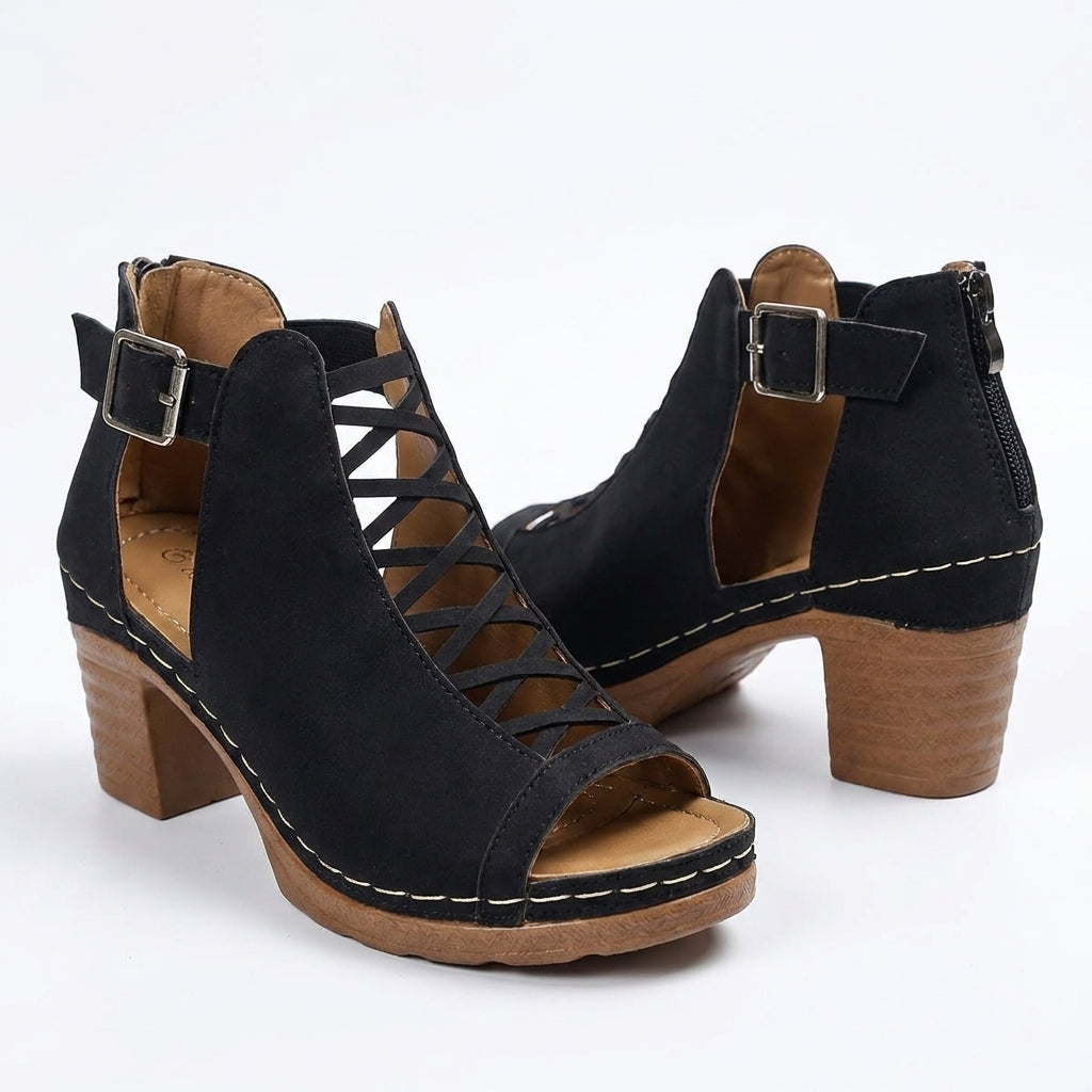 Selina Sandals - Braided Heel