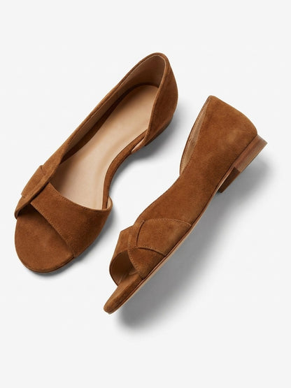 Sandales Margaux - Bride arrière en cuir suédé