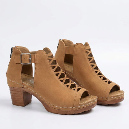 Selina Sandals - Braided Heel