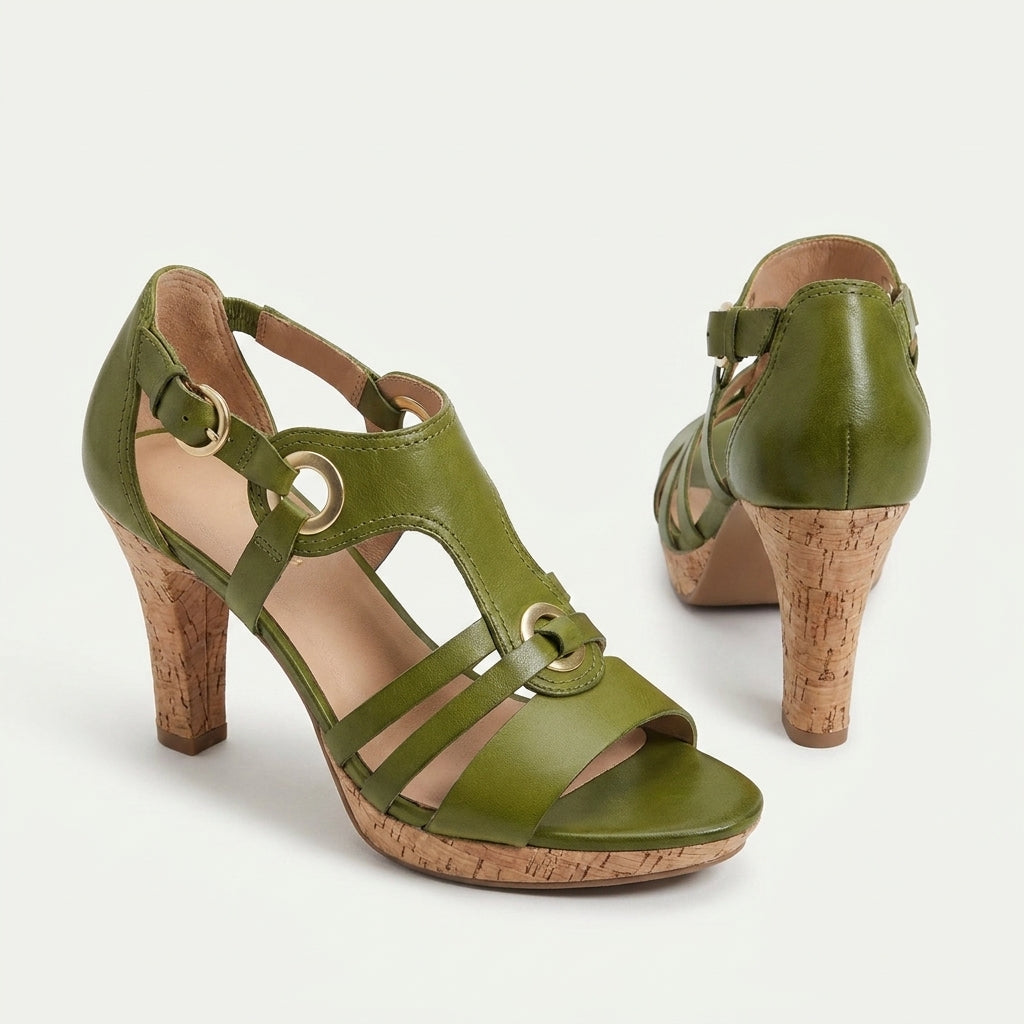 Nola Sandals - Heeled Comfort