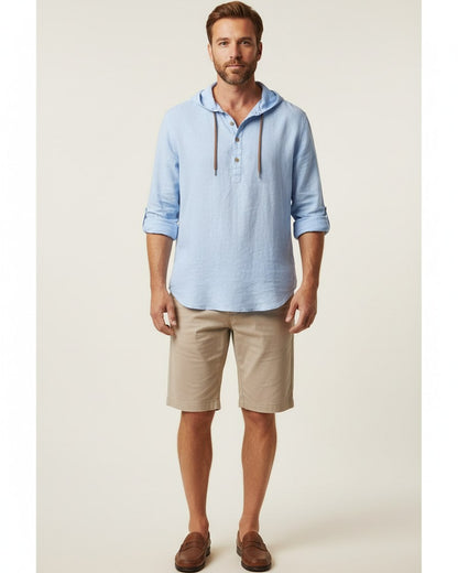 Ivo Shirt - Relaxed Linen in Blue