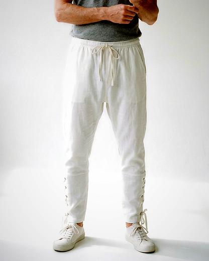 Marsh Trousers - Relaxed Linen in White