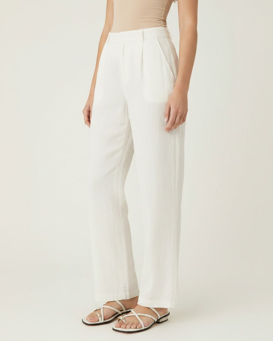 Lars Sandals - Square-Toe Block-Heel Leather in WHITE