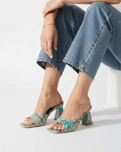 Haas Shoes - Square-Toe Leather in Green