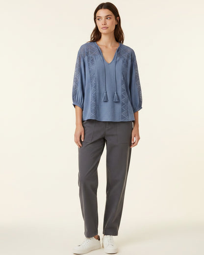 Hugo Blouse - Cotton in Blue