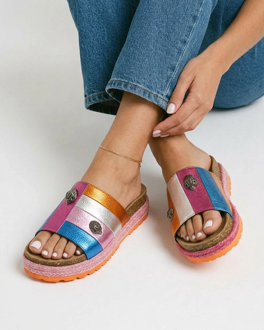 Cove Sandals - Platform in Beige - master front