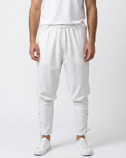 Jaan Trousers - Relaxed Linen in White