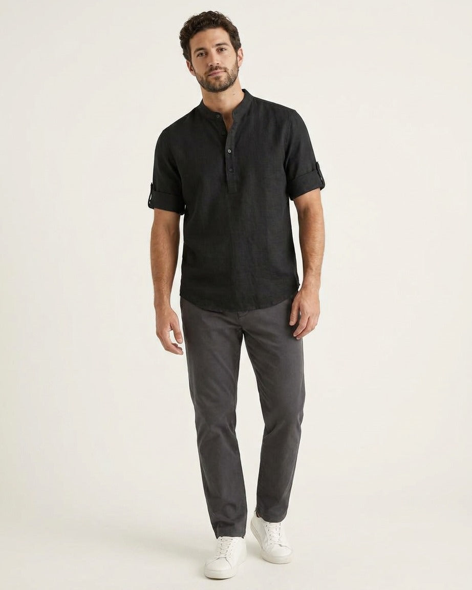 Noa Shirt - Cotton in Black