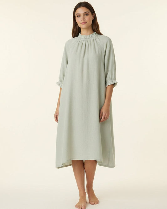 Oael Dress - Relaxed Linen in green