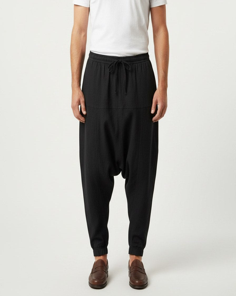 Mael Trousers - Relaxed Linen in Black