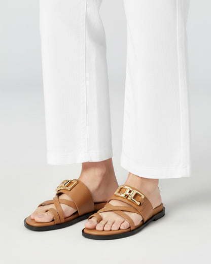 Odel Sandals - Leather in Camel
