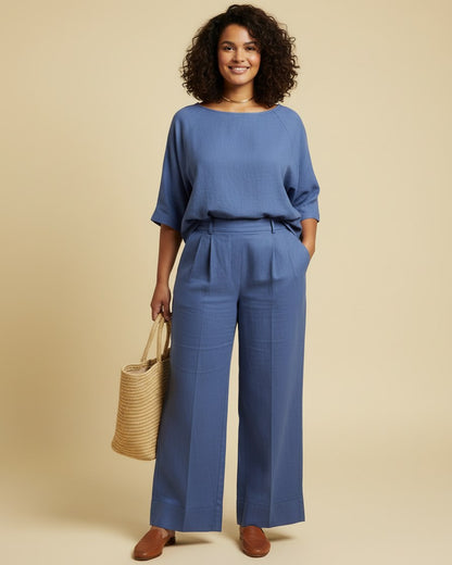 Jude Shirt - Relaxed Linen in Blue