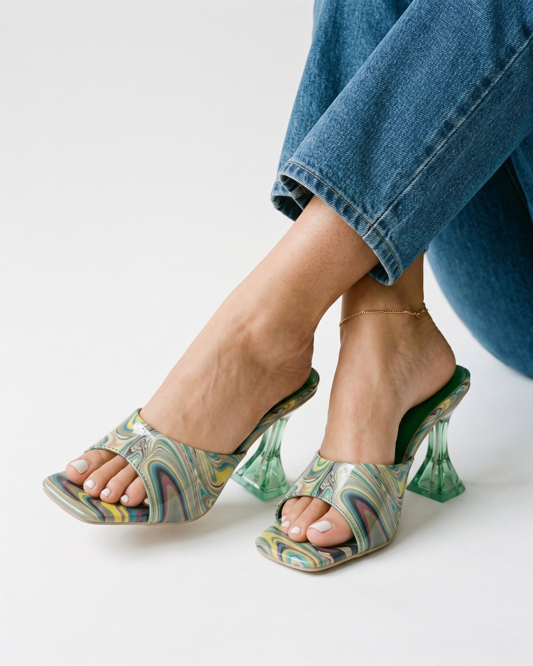 Haas Shoes - Square-Toe Leather in Green