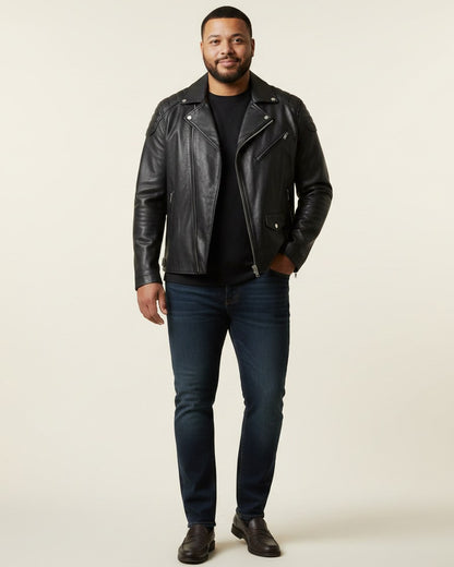 Marc Jacket - Faux Leather in Black