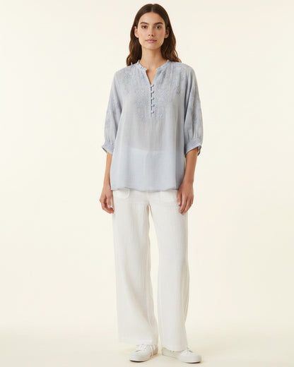 Marc Blouse - Linen in Blue