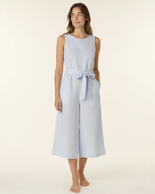 Aleo Dress - Linen in Blue