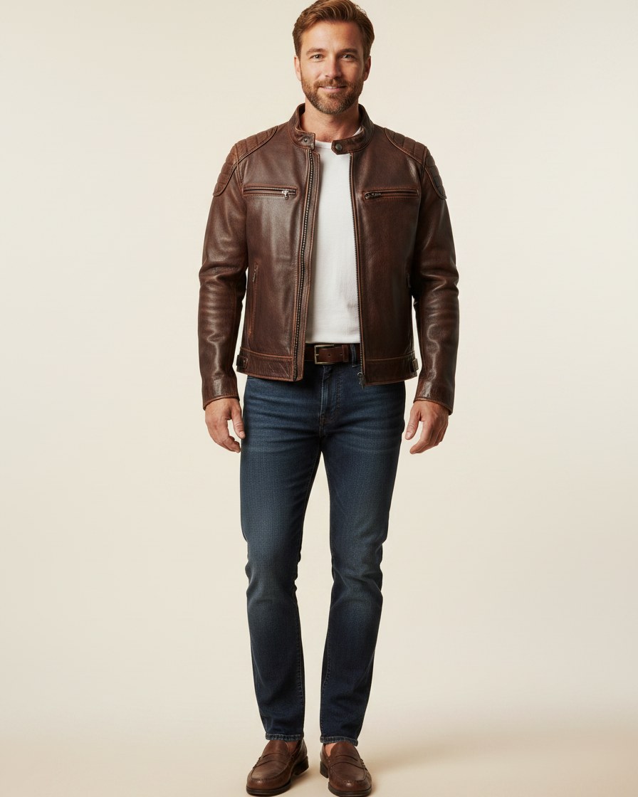 Lior Jacket - Faux Leather in Default