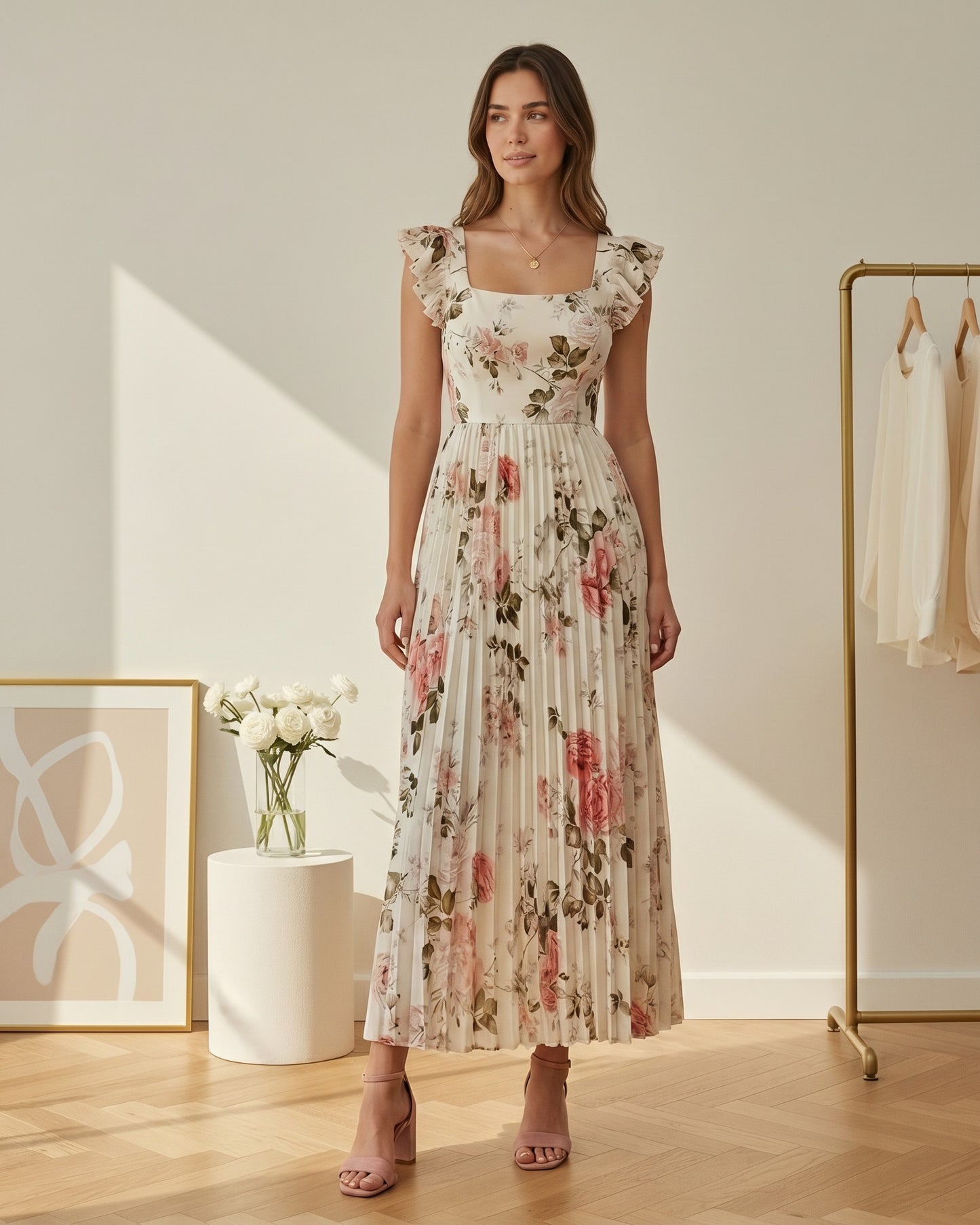 Maes Dress - High-Waist in Ivory