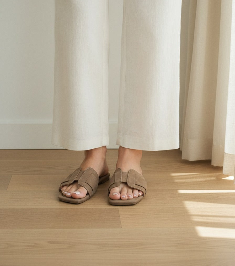 Pael Sandals - Square-Toe in Brown