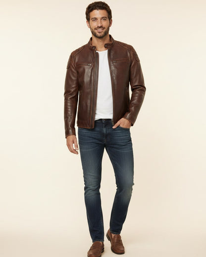 Lior Jacket - Faux Leather in Default - midsize front