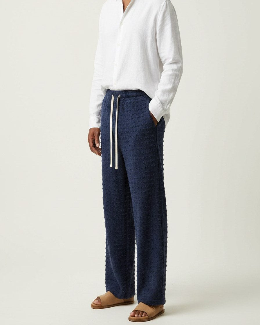 Sloane Trousers - Relaxed Wide-Leg in Blue