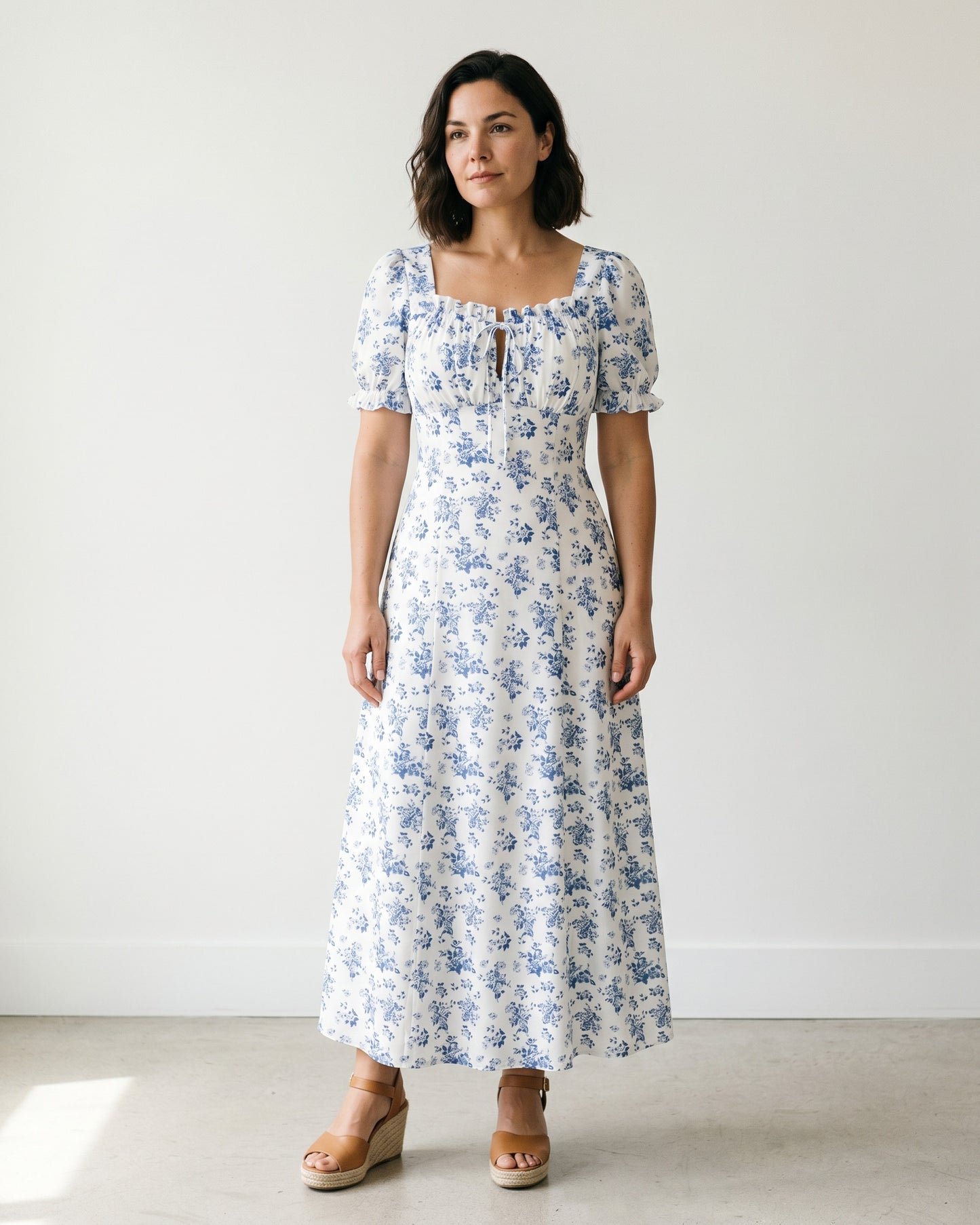Eleo Dress in WHITE - midsize front