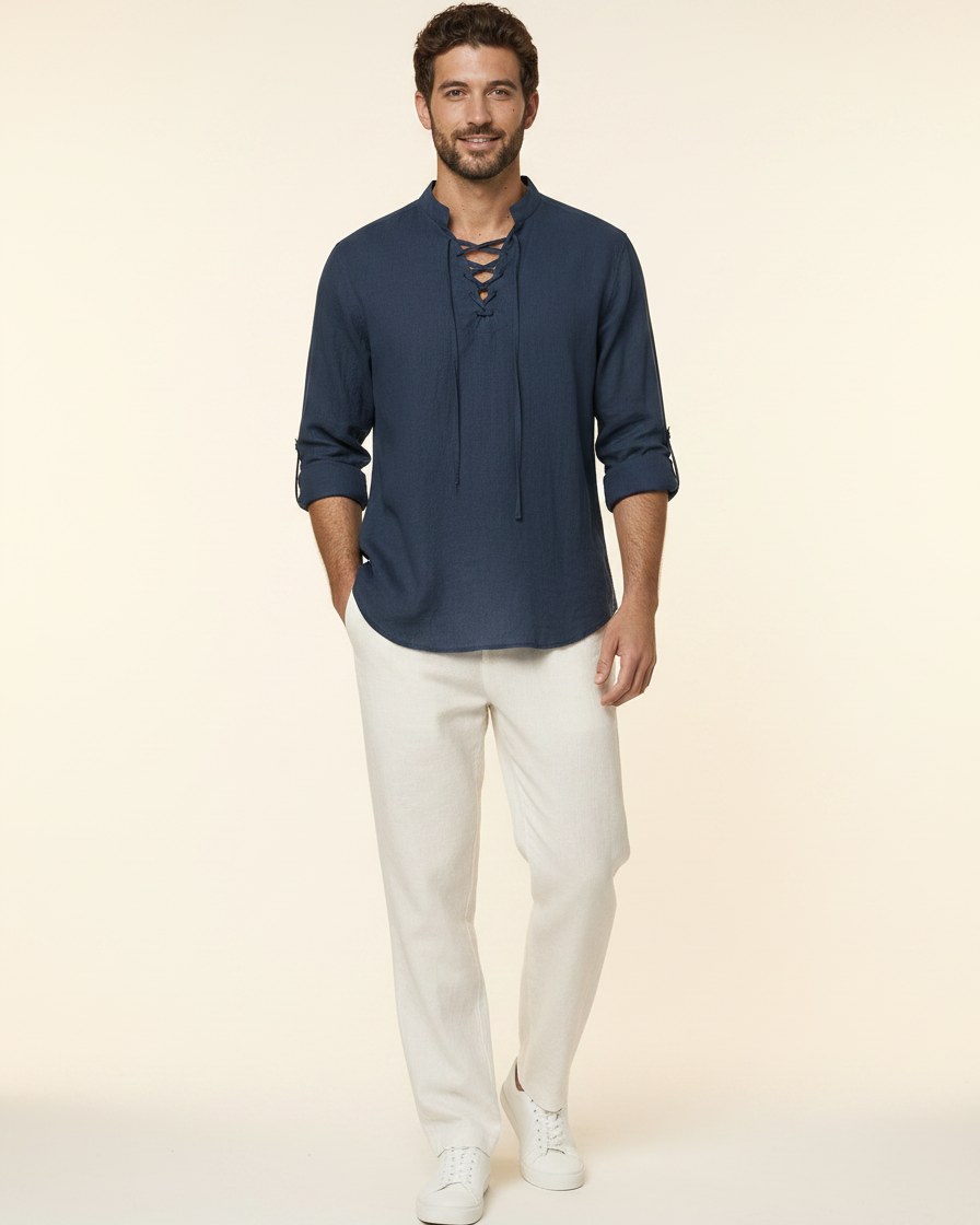 Wren Shirt - Linen in Default - midsize front