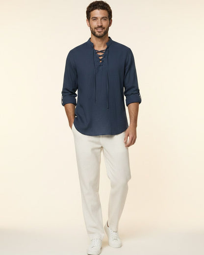 Wren Shirt - Linen in Default - midsize front