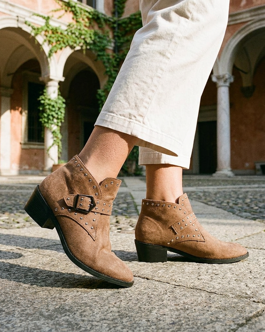 Haas Boots - Leather in Khaki - outdoor 1